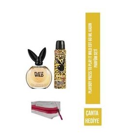 Playboy Press To Play It Wild EDT 60 ml Kadın Parfüm Seti