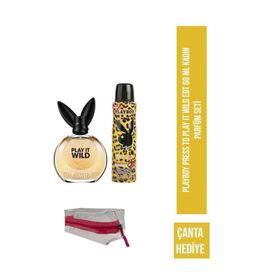 Playboy Press To Play It Wild EDT 60 ml Kadın Parfüm Seti