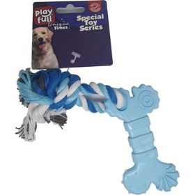 Playfull 18 cm Kemik Şeklinde İpli Köpek Diş Kaşıma Oyuncağı