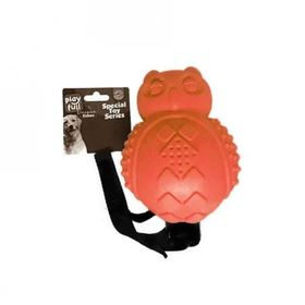 Playfull 30x10 cm Turuncu Sesli Lüx Baykuş Köpek Eğitim Oyuncağı