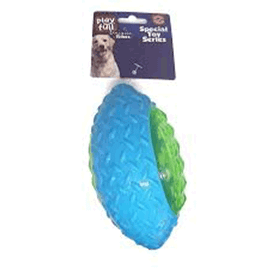Playfull 6x14 cm Karışık Renkli Ragby Top Plastik Köpek Oyuncağı