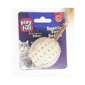 Playfull Ahşap Hasır Tüylü 17 cm Kedi Oyuncağı