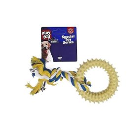 Playfull Plastik ve İpli 18 cm Halka Köpek Oyuncağı