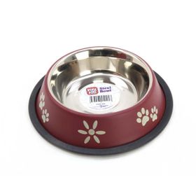 Playfull Renkli Desenli 16 Oz Çelik Mama ve Su Kabı