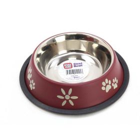 Playfull Renkli Desenli 24 Oz Çelik Mama ve Su Kabı
