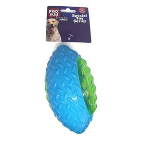 Playfull Rugby Topu Şeklinde Işıklı Plastik 6x14 cm Köpek Oyuncağı