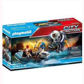 Playmobil 70782 Sehir Aksiyonu Polis Uçma Sırt Çantası ve Bot