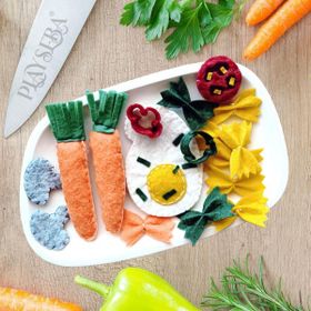 Playseba 17 Parça Yemek Yapmayı Öğreniyorum Eğitici Keçe Oyuncak Seti