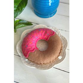 Playseba Sevimli Pembe Donut Organik Keçe Oyuncak