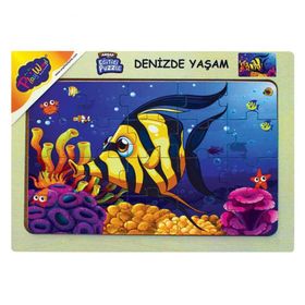 Playwood 23.5x33.5 cm Ahşap Eğitici Puzzle Denizde Yaşam