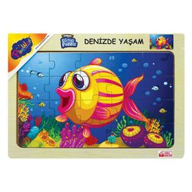 Playwood 23.5x33.5 cm Ahşap Eğitici Puzzle Denizde Yaşam