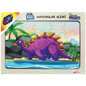 Playwood 23.5x33.5 cm Hayvanlar Alemi Ahşap Eğitici Puzzle