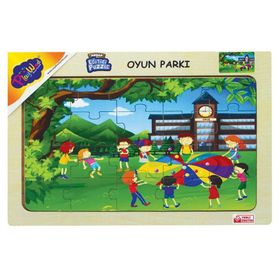 Playwood 23.5x33.5 cm Oyun Parkı Ahşap Eğitici Puzzle