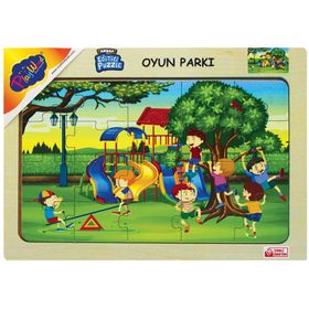 Playwood 23.5x33.5 cm Oyun Parkı Ahşap Eğitici Puzzle