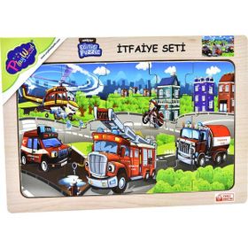 Playwood 23,5x33,5 cm İtfaiye Seti Ahşap Eğitici Puzzle