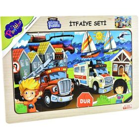 Playwood 23,5x33,5 cm İtfaiye Seti Ahşap Eğitici Puzzle