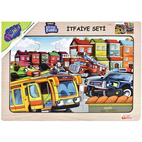 Playwood 23,5x33,5 cm İtfaiye Seti Ahşap Eğitici Puzzle