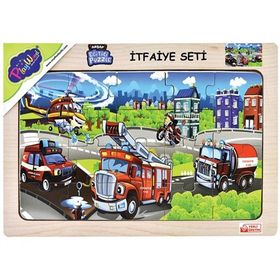 Playwood 23,5x33,5 cm İtfaiye Seti Ahşap Eğitici Puzzle