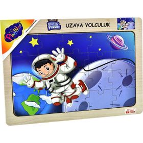 Playwood 23,5x33,5 cm Uzaya Yolculuk Ahşap Eğitici Puzzle