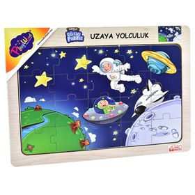 Playwood 23,5x33,5 cm Uzaya Yolculuk Ahşap Eğitici Puzzle