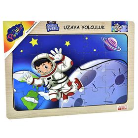 Playwood 23,5x33,5 cm Uzaya Yolculuk Ahşap Eğitici Puzzle