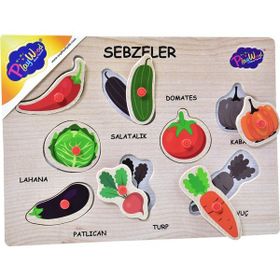 Playwood 303 Sebzeler Tutmalı Ahşap Puzzle