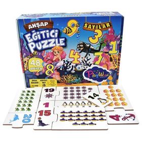 Playwood 48 Parça +3 Yaş Sayılar Ahşap Puzzle