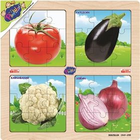 Playwood Ahşap Eğitici 4'lü Puzzle