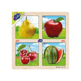 Playwood Ahşap Eğitici 4'lü Puzzle