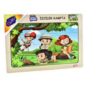 Playwood Ahşap İzciler Kampta Puzzle