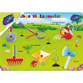 Playwood Ahşap Tutmalı Bahçe Malzemeleri Puzzle
