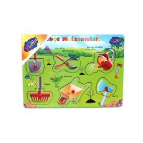 Playwood Ahşap Tutmalı Bahçe Malzemeleri Puzzle