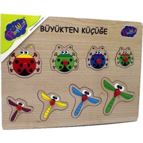 Playwood Ahşap Tutmalı Büyükten Küçüğe Puzzle