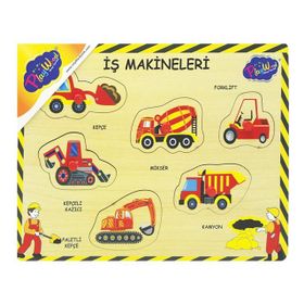 Playwood Ahşap Tutmalı İş Makineleri Puzzle