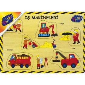 Playwood Ahşap Tutmalı İş Makineleri Puzzle