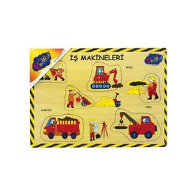 Playwood Ahşap Tutmalı İş Makineleri Puzzle