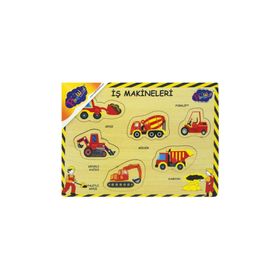 Playwood Ahşap Tutmalı İş Makineleri Puzzle