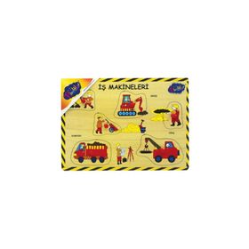 Playwood Ahşap Tutmalı İş Makineleri Puzzle