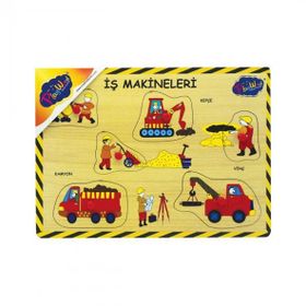 Playwood Ahşap Tutmalı İş Makineleri Puzzle