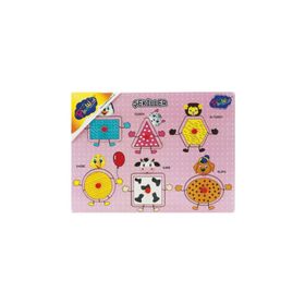 Playwood Ahşap Tutmalı Şekiller Puzzle