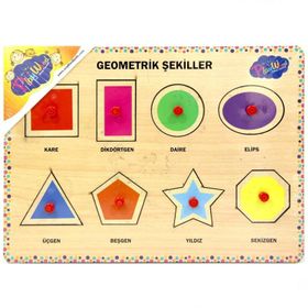 Playwood Ahşap Tutmalı Şekiller Puzzle