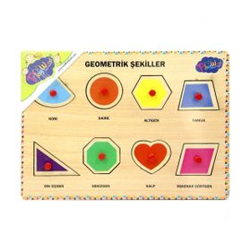 Playwood Ahşap Tutmalı Şekiller Puzzle