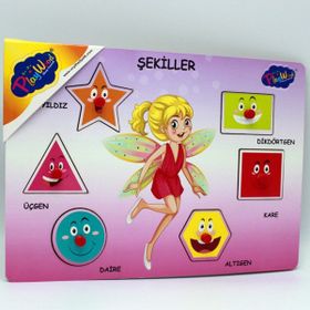 Playwood Ahşap Tutmalı Şekiller Yapboz