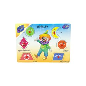 Playwood Ahşap Tutmalı Şekiller Yapboz