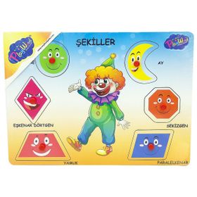 Playwood Ahşap Tutmalı Şekiller Yapboz