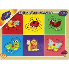 Playwood Ahşap Tutmalı Sevimli Hayvanlar Puzzle