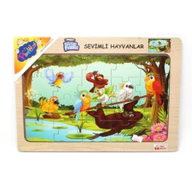 Playwood Ahşap Tutmalı Sevimli Hayvanlar Puzzle