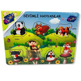 Playwood Ahşap Tutmalı Sevimli Hayvanlar Puzzle