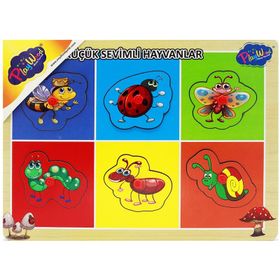 Playwood Ahşap Tutmalı Sevimli Hayvanlar Puzzle