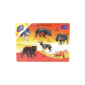 Playwood Ahşap Tutmalı Vahşi Hayvanlar Puzzle
